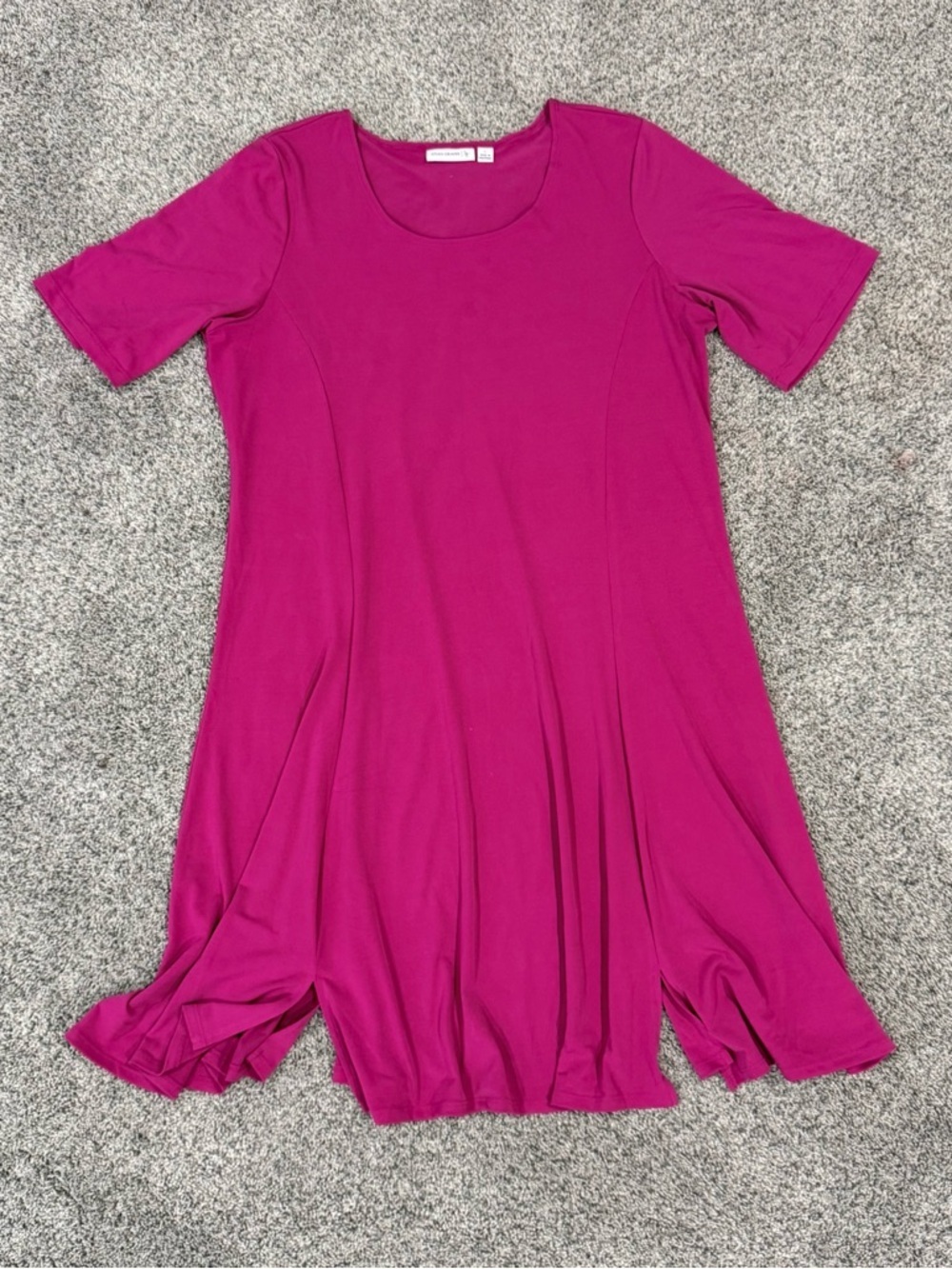 Susan Graver Stretch Slinky Knit Pullover Athleisure Pink Dress Comfy Women’s L